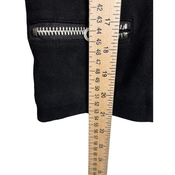 Members only Women's Faux Suede Biker Jacket black size S - Picture 7 of 13